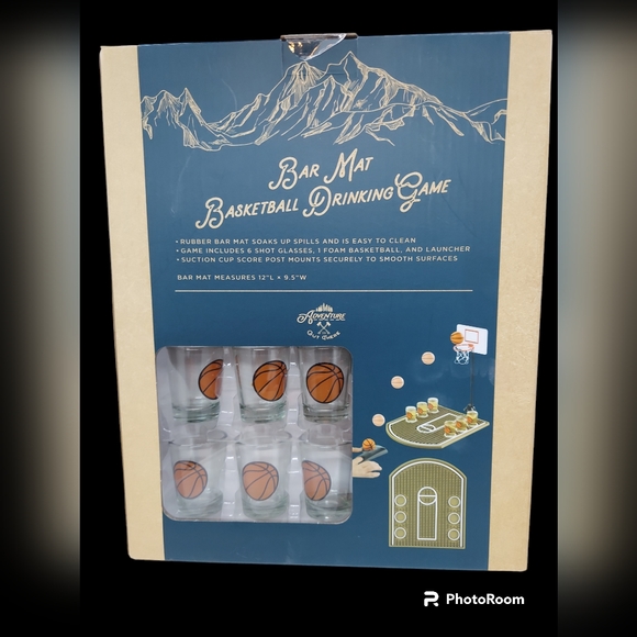 Adventure Out There Bar Mat Basketball Drinking Game NWT - Picture 1 of 7